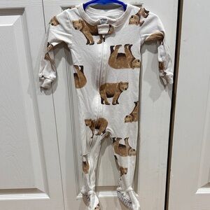 Carter's Brown Bear Print Kids Footie